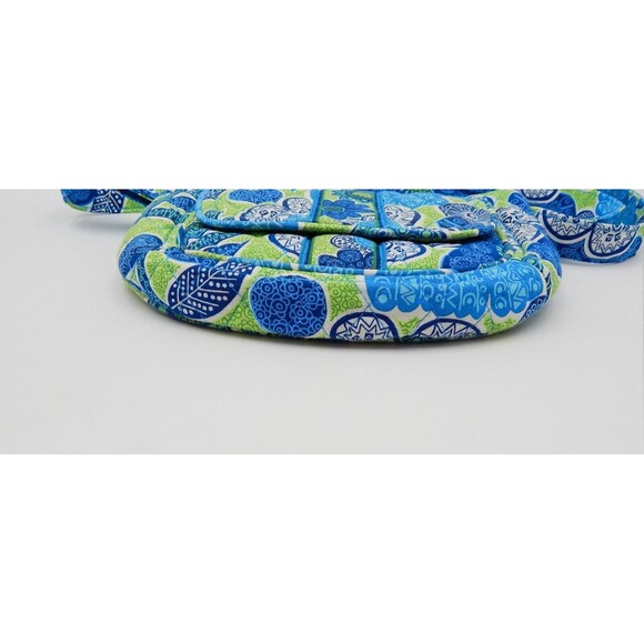 Vera Bradley Lizzy Crossbody Doodle Daisy Shoulder Bag Blue Green - Picture 12 of 12